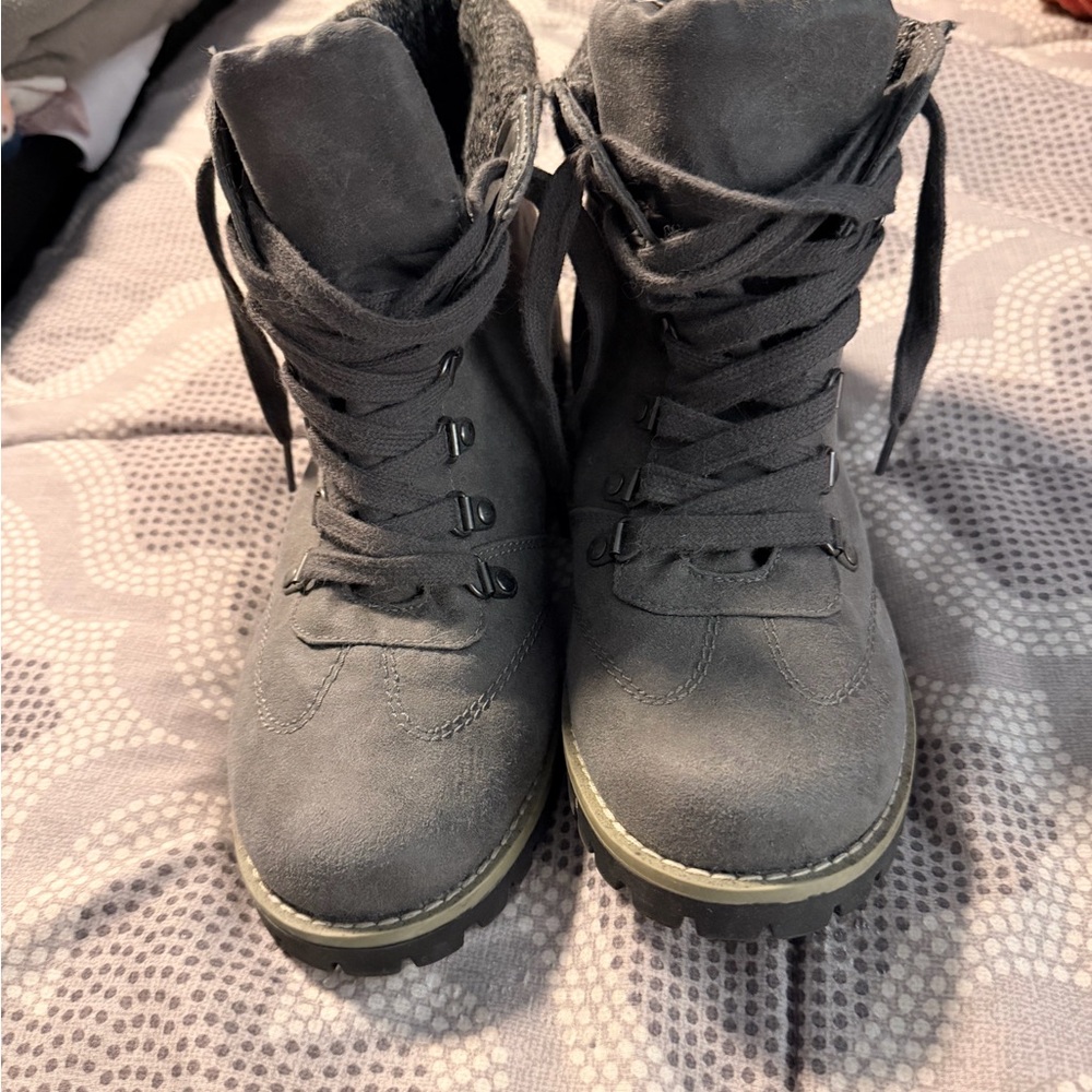 St. John's Bay Charcoal Lace-Up Boots